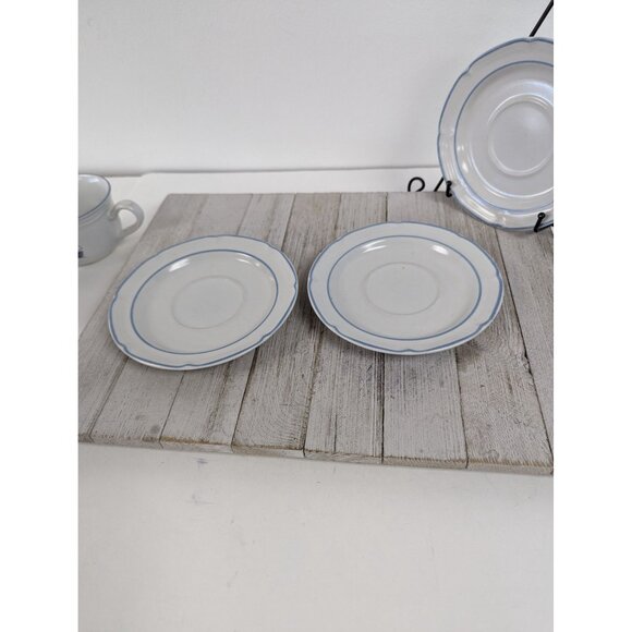 Set of 3 Covington Stoneware Avondale Cups & 3 Saucers Tea Coffee - Picture 7 of 9